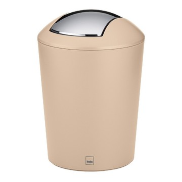 Kela Marta搖擺蓋垃圾桶 1.7L容量  直徑15 x 20.5cm  奶茶  1個