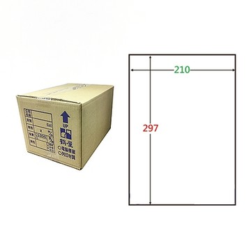 【鶴屋】A4電腦標籤 210x297mm 直角 1格 1000張入 / 箱(C210297 LX)