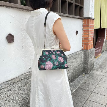 雍容搖曳 提花口金包/宴會包/手挽包/肩背包/隨身包