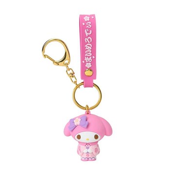 【震撼精品百貨】My Melody_美樂蒂~日本SANRIO三麗鷗 美樂蒂立體矽膠造型鑰匙圈-和服款*28726