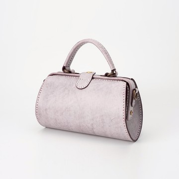 【切线派】大容量梯形医生包口金包纯手缝雾蜡真皮女士肩背包