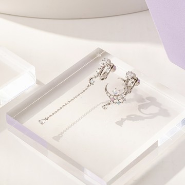 星月幻彩軌跡不對稱耳夾-B10367