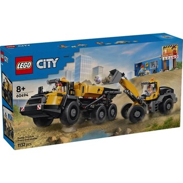 ||高雄 宅媽|樂高 積木|| LEGO“60494 傾卸式卡車與前端裝載機“