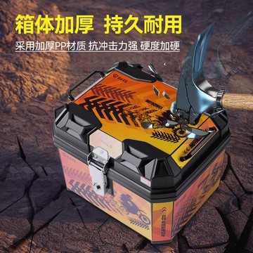 車筐 機車後備箱筐 臺鈴摩托車尾箱電動電瓶車后備箱機車通用后箱大容量防水加厚箱子