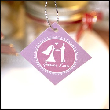 禮物小吊牌3.5X3.5cm（方形F款-Forever Love）-零售-不含其它配件 禮物裝飾/包裝材料/幸福朵朵