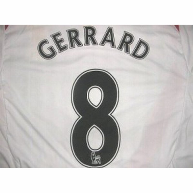 子供用 K048 16 リバプール GERRARD*8 ジェラード 白 ゲーム