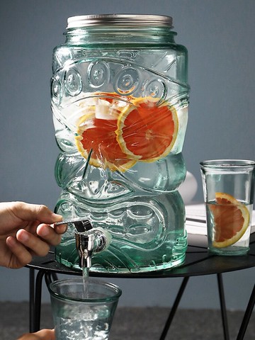 西班牙進口泡酒壇 家用玻璃酵素桶泡酒專用密封罐 透明青梅果汁桶