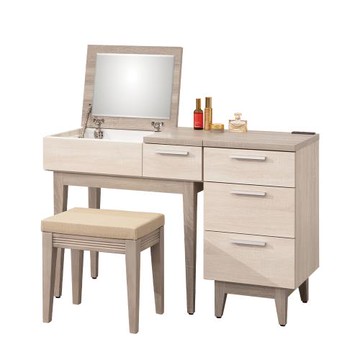 【唯熙傢俱】海瑟薇雙色3.8尺化妝台
