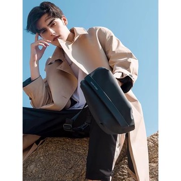 (免運)馬可·萊登男士斜挎包外出便攜胸包高級感通勤小背包單肩包包男款