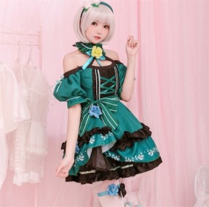 二枚送料無料 ゴスロリ ロリータ アイドル風 コスプレ衣装 ワンピース コスチューム レディース 仮装 変装 可愛い 緑 通販 Lineポイント最大1 0 Get Lineショッピング