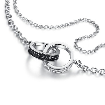 白鋼手鍊．雙圈．客製刻字