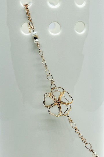 雙層花瓣淡水珍珠手鏈 B