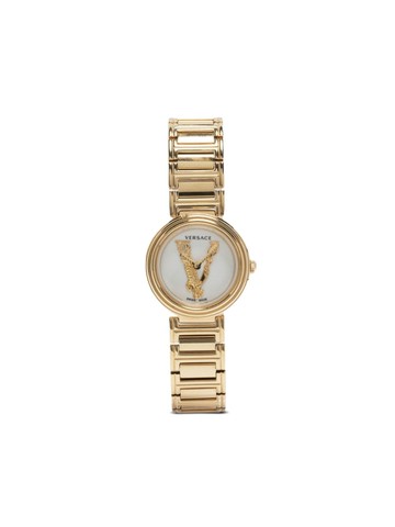 Versace - Greca Time Lady 25mm - women - Brass - One Size - Gold