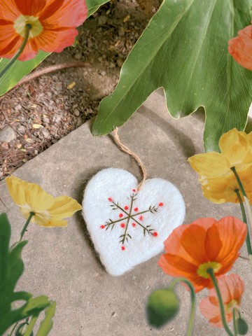 花園哩趣Daily Garden/愛心北歐羊毛氈聖誕掛飾/暖暖上市