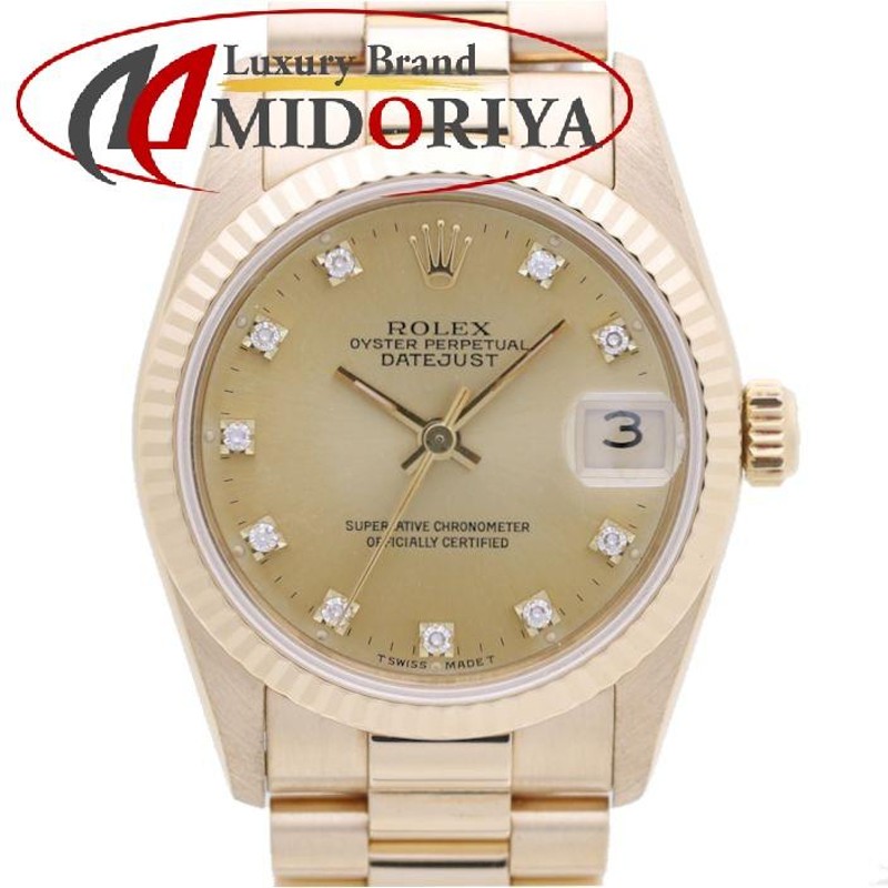 ロレックス ROLEX デイトジャスト 10Pダイヤモンド ６８２７８Ｇ 【仕上げ済】S番 K18YG ユニセックス ボーイズ / 38674【中古】【 腕時計】 | LINEブランドカタログ