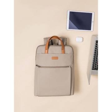 以諾新款輕便商務電腦背包女職業通勤小眾可套拉桿防水雙肩包男