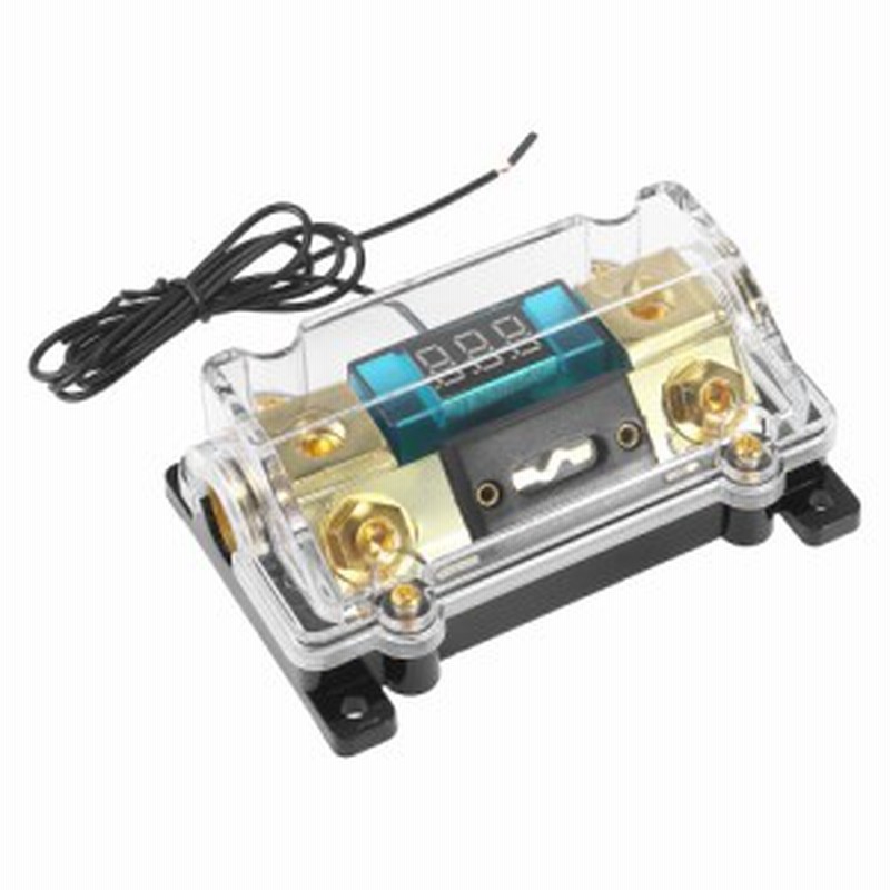 保証書付】Heschen (ハドソン電気) 車 200A 用品 バイク 金色 ANLヒューズ付きANLヒューズホルダー 1個入り 自動車  オーディオサブウーファー 電設資材