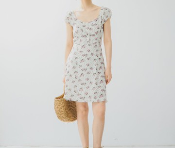 【南法風】法式復古/花朵茶歇裙