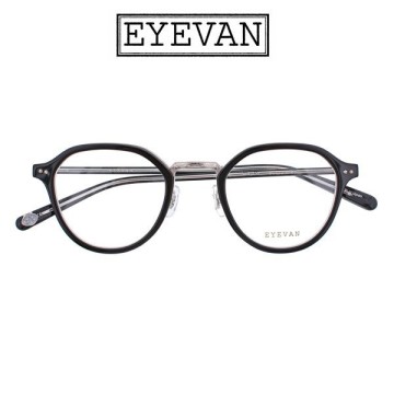 EYEVAN 光學眼鏡ROBERT PBK/CRL (黑/銀) 復古鏡框日本手工眼鏡【原作