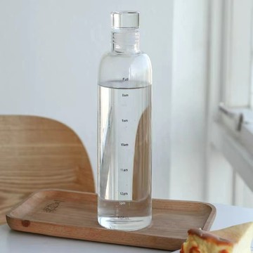 玻璃杯時間刻度水杯喝水目標杯子ins簡約水杯新款網紅水杯大容量玻璃可愛杯隨手杯