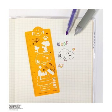 嘻嘻日貨🐾 日本正版 輕鬆畫出 史努比 模板 尺 書籤 手帳必備 文具 禮物 SNOOPY