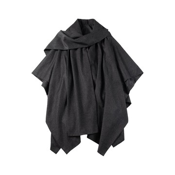 【神海紋S-CrestTaiwan 浮影】原創日系手作羊毛改良披肩式羽織