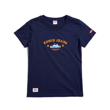 EDWIN｜女裝｜復刻牛仔褲輪船短袖T恤