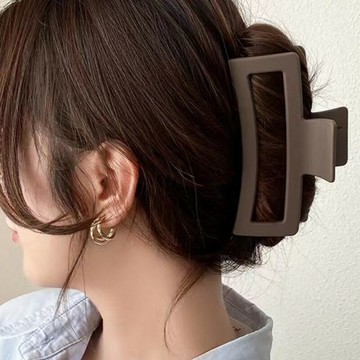 超大鯊魚夾 交叉抓夾 方框 大號 鯊魚夾 純色 韓版 大髮量 後腦杓 抓夾 髮夾 髮飾 夾子 【DA378】123便利屋