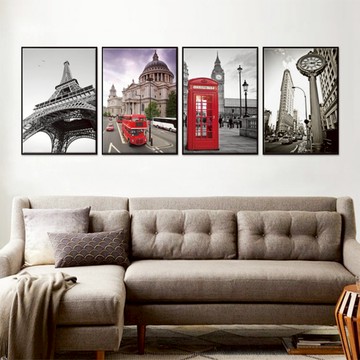 倫敦情懷　攝影系列　裝飾掛畫　台灣製造 - C款－白框-70*90cm