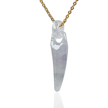 【無往不利】冰種翡翠龍牙項鍊 | 天然緬甸玉翡翠A貨 | 送禮