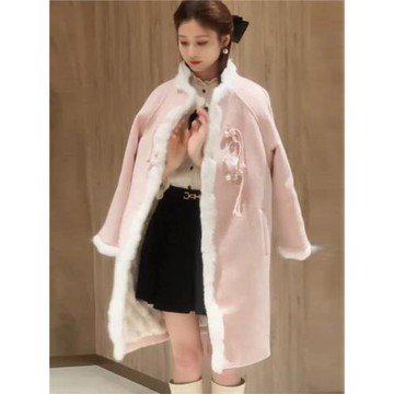 新中式國風中長款毛呢外套女冬裝2025新款今年流行高級感時尚大衣