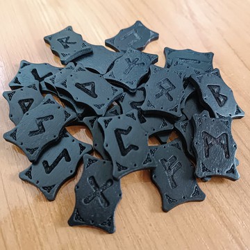 木製符文套裝，Futhark 符文