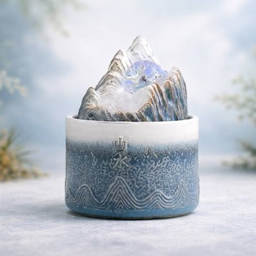 迷你山水流水  USB插頭 山高水長 聚氣納財