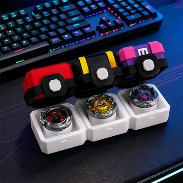 免運臺現適用BEYBLADE X陀螺收納盒精靈球寶可夢大師球戰鬥陀螺收納盒