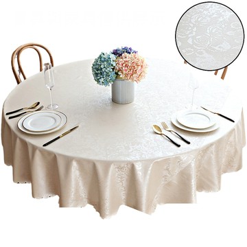PU防水防油防燙圓形桌布餐桌巾 120cm內桌子適用  1個  160 x 160cm  香檳金