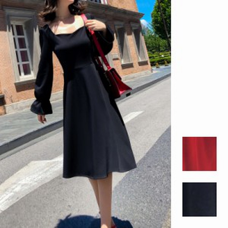 パーティードレス 結婚式 お呼ばれドレス 二次会 お呼ばれワンピース ひざ丈 ミディアム 秋 冬 ブライダル Naloc541 パフスリーブ キャ 通販 Lineポイント最大1 0 Get Lineショッピング