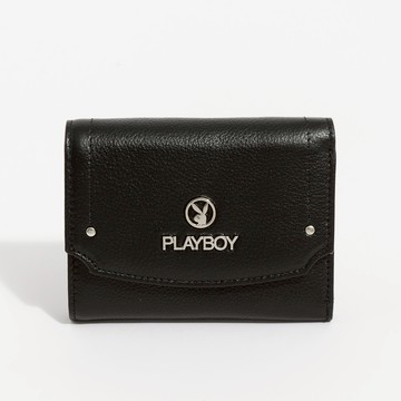 PLAYBOY - 短夾  Midnight Cherry系列 - 黑色