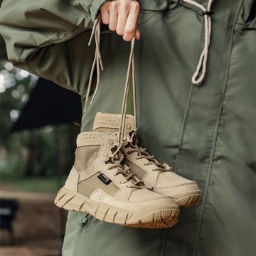 超輕徒步鞋男女同款中幫防沙防滑透氣登山鞋戶外鞋專業沙漠戰術靴
