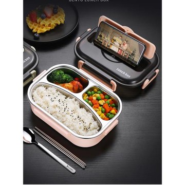 西來美304不銹鋼保溫飯盒學生分隔型上班族便攜分格食堂便當餐盒