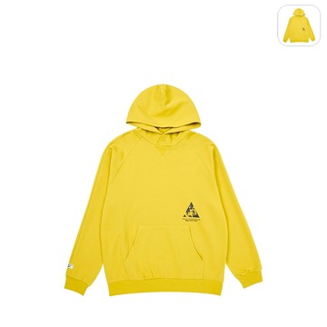 【FILA】中性 長袖 連帽T恤-芥黃 1TEY-5212-MD