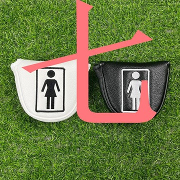 高爾夫球桿套跨境爆款馬爾本女孩半圓直角推桿木桿套桿頭保護帽套