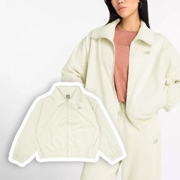 外套 Performance Fleece 女款 米白 灰 快乾 內刷毛 反光 寬鬆 NB WJ43104LIN