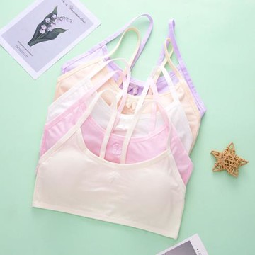棉質發育期內衣女中大童防凸點裹胸初高中小學生無鋼圈打底小背心