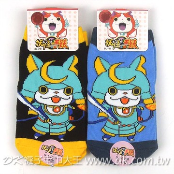 妖怪手錶 武士喵 止滑直板襪 嬰兒襪 YW-S1202B【DK大王】
