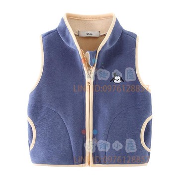 男童馬甲加絨秋冬季女童奧粒絨保暖背心寶寶拉鏈開衫坎肩【不二雜貨】