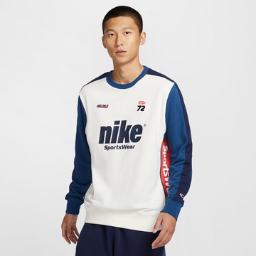NIKE AS M NSW CLUB CREW FT CIRCUIT 男套頭衫 白-HQ4949133