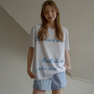 韓國 HÔTEL827 跳舞吧！字母印刷 Tee 白