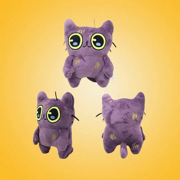 E哥❤現貨新品跨境tostada plush 遊戲周邊大眼貓灰貓毛絨玩偶公仔預購