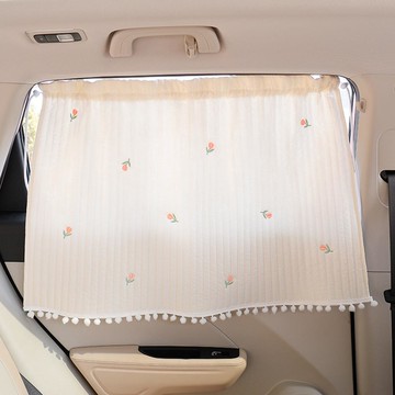 Cartem 車用四季絎縫遮陽簾套組 CT437  tulip  1組  70x50cm