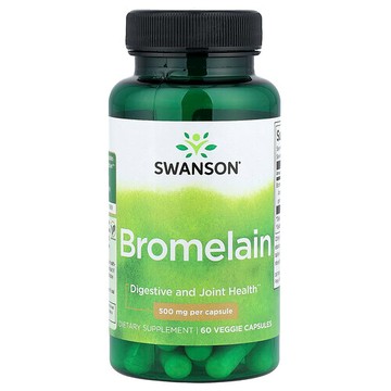 Swanson Vitamins, 菠蘿蛋白酶，60 粒素食膠囊（每粒膠囊 500 毫克）